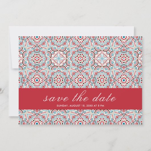 Save The Date Style géométrique Étincelles Mariage métallique en (Dos)