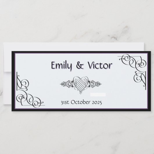 Save The Date Style gothique (Dos)