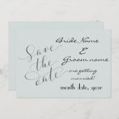 Save The Date Style moderne avec bleu Enregistrer la date Annonc (Devant / Derrière)
