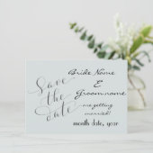 Save The Date Style moderne avec bleu Enregistrer la date Annonc (Debout devant)