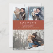 Save The Date Style moderne photo Collage en terre cuite (Devant)
