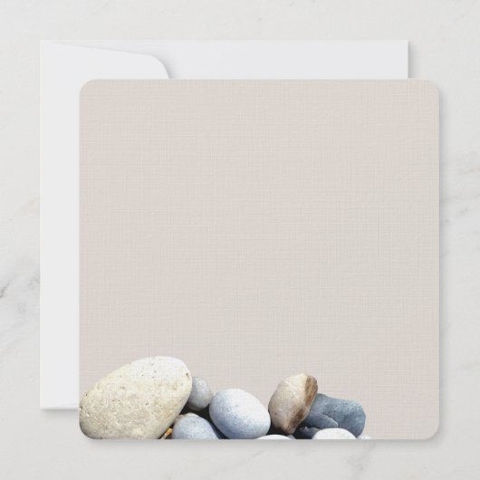 Save The Date Style moderne Rustic Pebbles Mariage nature (Dos)