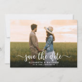Save The Date Style moderne typographie Script Un Mariage photo (Devant)