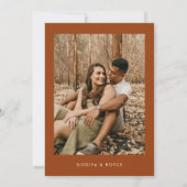 Save The Date Style rétro Burnt Orange Photo (Dos)