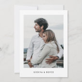 Save The Date Style retro noir & blanc Photo (Dos)