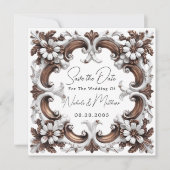 Save The Date Style Rococo baroque élégant (Devant)