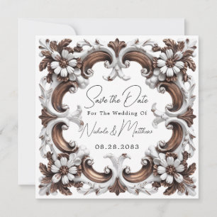 Save The Date Style Rococo baroque élégant