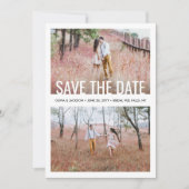 Save The Date Style simple moderne superposer 3 Mariage photo (Devant)