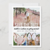 Save The Date Style simple moderne superposer 4 Mariage photo (Devant)