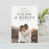 Save The Date Style simple photo complète double face (Debout devant)