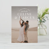 Save The Date Style simple photo complète double face blanc (Debout devant)