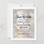 Save The Date Style typographique superposer Élégant 2 Mariage p (Devant)