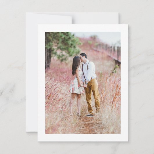 Save The Date Style typographique superposer Élégant 2 Mariage p (Dos)