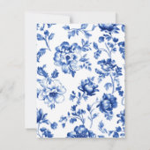 Save The Date Style vintage Floral bleu (Dos)