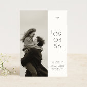 Save The Date Stylish Date Modern Monogram Wedding Photo