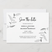 Save The Date Stylish Rustic Double Côté Enregistrer La Date Pho (Dos)