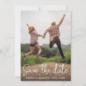 Save The Date Stylish Rustic Double Côté Enregistrer La Date Pho (Devant)