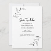 Save The Date Stylish Rustic Double Côté Enregistrer La Date Pho (Dos)