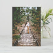 Save The Date Stylish Simple Full Photo Double-sided (Debout devant)