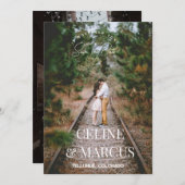 Save The Date Stylish Simple Full Photo Double-sided (Devant / Derrière)