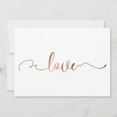 Save The Date Subtle Elegant Copper Script Wedding Enregistrer l (Dos)