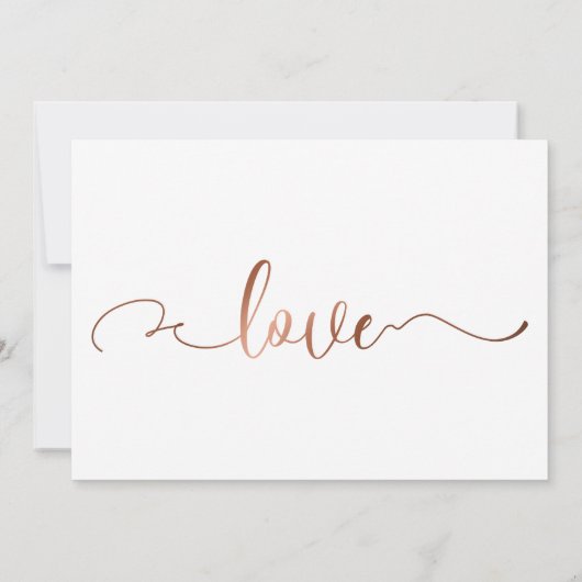 Save The Date Subtle Elegant Copper Script Wedding Enregistrer l (Dos)