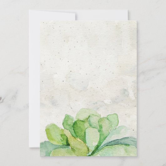 Save The Date Succulent du désert Enregistrer la date - Pierre (Dos)