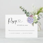 Save The Date Succulent RSVP Card (Debout devant)