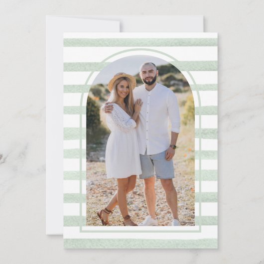 Save The Date Succulent verdure Cactus Pots Mariage photo en boi (Dos)