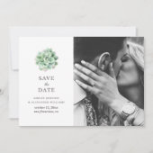 Save The Date Succulentes à l'aquarelle. Cactus vert. Botanique (Devant)