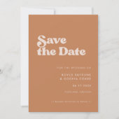 Save The Date Sucre brun rétro élégant (Devant)