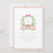 Save The Date Sucre de canne de couronne de Noël Bow | Photo (Dos)