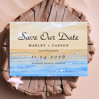 Save The Date Summer Beach Destination Mariage