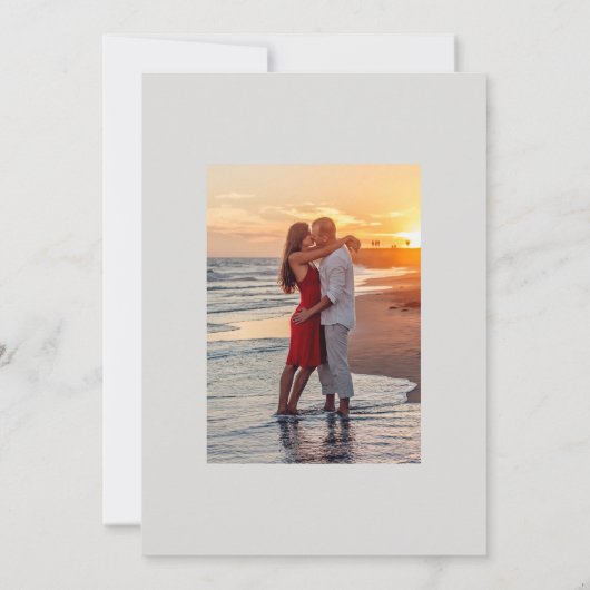 Save The Date Summer Beach Mariage Monogramme Photo (Dos)