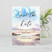 Save The Date Summer Nature Beach Mariage (Debout devant)