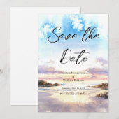 Save The Date Summer Nature Beach Mariage (Devant / Derrière)
