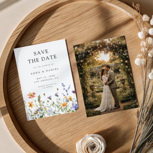 Save The Date Summer Wildflower Garden Photo