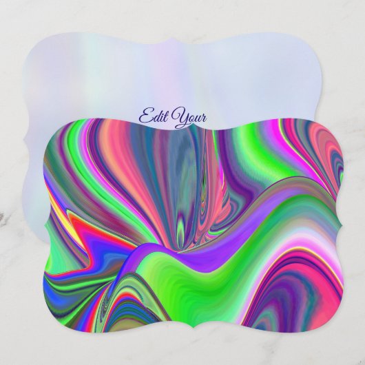 Save The Date Summerfeel, Rainbowart 3D Abstrait (Devant / Derrière)