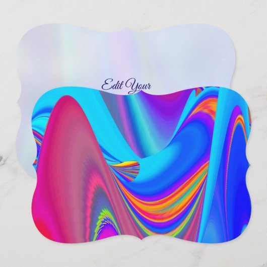 Save The Date Summerfeel, Rainbowart 3D Abstrait (Devant / Derrière)