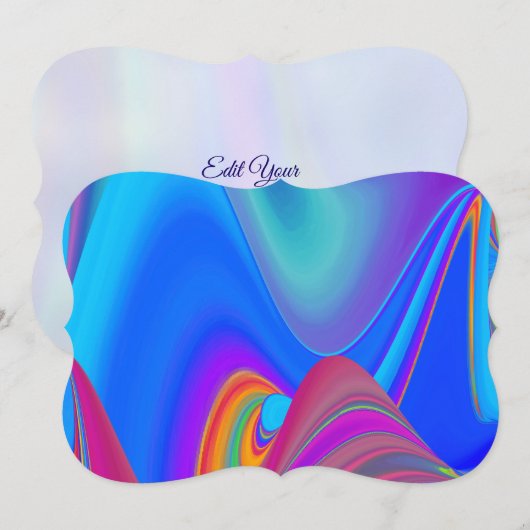 Save The Date Summerfeel, Rainbowart 3D Abstrait (Devant / Derrière)