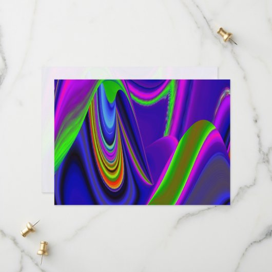 Save The Date Summerrainbow, Rainbowart 3D Abstrait (Devant/Arrière en situation)