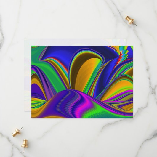 Save The Date Summerrainbow, Rainbowart 3D Abstrait (Devant/Arrière en situation)
