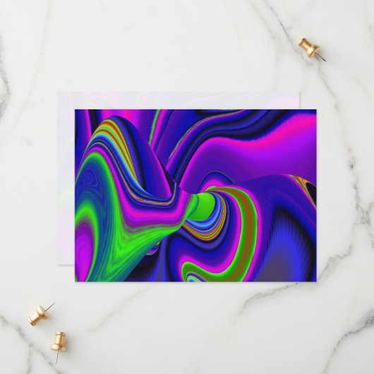 Save The Date Summerrainbow, Rainbowart 3D Abstrait (Devant/Arrière en situation)
