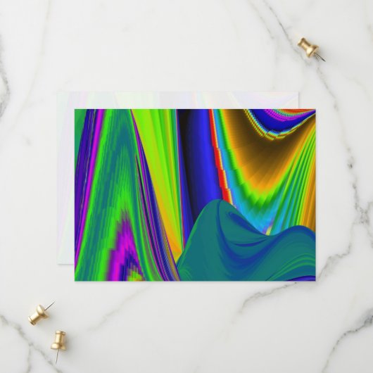 Save The Date Summerrainbow, Rainbowart 3D Abstrait (Devant/Arrière en situation)