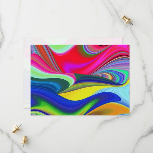 Save The Date Summerrainbow, Rainbowart 3D Abstrait (Devant/Arrière en situation)