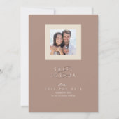 Save The Date Sun-Washed Garden Wedding Photo Rose Brown ID1283 (Devant)
