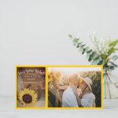 Save The Date Sunflower and Horseshoe Country Western Wedding (Debout devant)