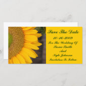 Save The Date Sunflower Centre Mariage Floral Enregistrer La Dat (Devant / Derrière)
