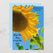Save The Date Sunflower enregistrer la journée et enregistrer la (Devant / Derrière)