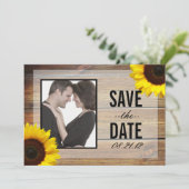 Save The Date Sunflower Enregistrer l'invitation Date (Debout devant)